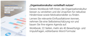 Workbook „Organisationskultur vorteilhaft nutzen“